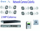 2 MP 8 IP Color Cameras Bundle- Including Cabling