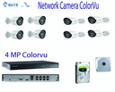4 MP 8 IP Color Cameras Bundle- Including Cabling
