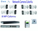 8 MP 8 IP Color Cameras Bundle- Including Cabling
